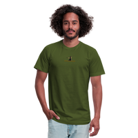 "Affirmative Gear" - Midline Small Logo, Unisex Jersey T-Shirt - olive