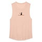 "Affirmative Gear" - Small Brand Logo, Women's Flowy Muscle Tank - peach