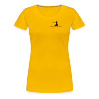 "Affirmative Gear" - Small Brand Logo, WOMEN'S Premium T-Shirt - sun yellow
