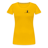 "Affirmative Gear" - Small Brand Logo, WOMEN'S Premium T-Shirt - sun yellow
