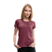 "Affirmative Gear" - Small Brand Logo, WOMEN'S Premium T-Shirt - heather burgundy