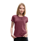 "Affirmative Gear" - Small Brand Logo, WOMEN'S Premium T-Shirt - heather burgundy