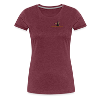 "Affirmative Gear" - Small Brand Logo, WOMEN'S Premium T-Shirt - heather burgundy