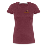 "Affirmative Gear" - Small Brand Logo, WOMEN'S Premium T-Shirt - heather burgundy