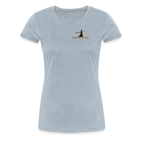 "Affirmative Gear" - Small Brand Logo, WOMEN'S Premium T-Shirt - heather ice blue