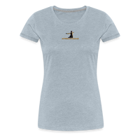 "Affirmative Gear.com" - With Small Brand Logo, WOMEN'S Premium T-Shirt - heather ice blue