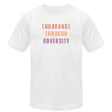 "Aspire" - "Endurance Through Adversity" - Unisex Jersey T-Shirt - white