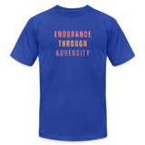 "Aspire" - "Endurance Through Adversity" - Unisex Jersey T-Shirt - royal blue