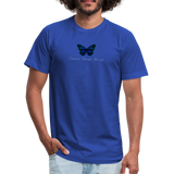 "Blue Morpho" - Endurance Through Adversity, Unisex Jersey T-Shirt - royal blue