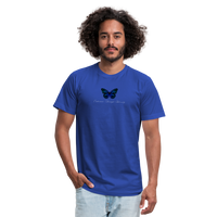 "Blue Morpho" - Endurance Through Adversity, Unisex Jersey T-Shirt - royal blue