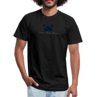 "Blue Morpho" - Endurance Through Adversity, Unisex Jersey T-Shirt - black