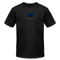 "Blue Morpho" - Endurance Through Adversity, Unisex Jersey T-Shirt - black