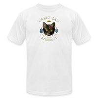 "Camo Cat Clear" - FAR OUT Unisex Jersey T-Shirt - white