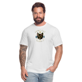 "Camo Cat Clear" - FAR OUT Unisex Jersey T-Shirt - white