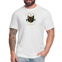 "Camo Cat Clear" - FAR OUT Unisex Jersey T-Shirt - white