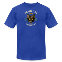 "Camo Cat Clear" - FAR OUT Unisex Jersey T-Shirt - royal blue