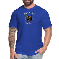 "Camo Cat Clear" - FAR OUT Unisex Jersey T-Shirt - royal blue