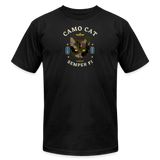 "Camo Cat Clear" - FAR OUT Unisex Jersey T-Shirt - black