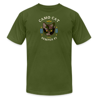 "Camo Cat Clear" - FAR OUT Unisex Jersey T-Shirt - olive