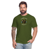 "Camo Cat Clear" - FAR OUT Unisex Jersey T-Shirt - olive