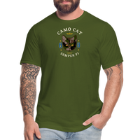 "Camo Cat Clear" - FAR OUT Unisex Jersey T-Shirt - olive