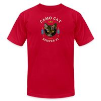 "Camo Cat Clear" - FAR OUT Unisex Jersey T-Shirt - red