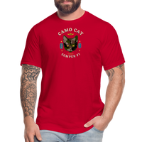 "Camo Cat Clear" - FAR OUT Unisex Jersey T-Shirt - red