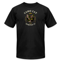 "Camo Cat Olive" - FAR OUT Unisex Jersey T-Shirt - black
