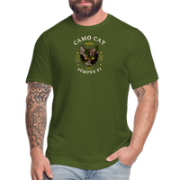 "Camo Cat Olive" - FAR OUT Unisex Jersey T-Shirt - olive