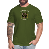 "Camo Cat Olive" - FAR OUT Unisex Jersey T-Shirt - olive