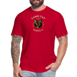 "Camo Cat Olive" - FAR OUT Unisex Jersey T-Shirt - red