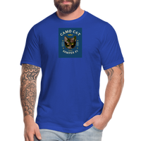 "Camo Cat" - FAR OUT, Unisex Jersey T-Shirt - royal blue