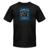 "Camo Cat" - FAR OUT, Unisex Jersey T-Shirt - black