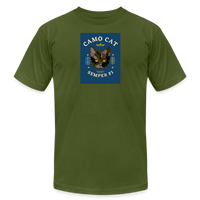"Camo Cat" - FAR OUT, Unisex Jersey T-Shirt - olive