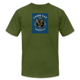 "Camo Cat" - FAR OUT, Unisex Jersey T-Shirt - olive