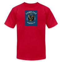 "Camo Cat" - FAR OUT, Unisex Jersey T-Shirt - red