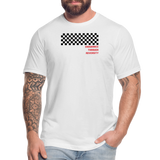 "Checkered Flag" - Endurance Through Adversity, Unisex Jersey T-Shirt - white