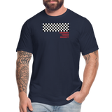"Checkered Flag" - Endurance Through Adversity, Unisex Jersey T-Shirt - navy