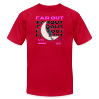 "Crescent Moon Kitty" - FAR OUT Unisex Jersey T-Shirt - red