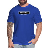 "Endurance Black Rectangle" - Endurance Through Adversity, Unisex Jersey T-Shirt - royal blue