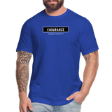 "Endurance Black Rectangle" - Endurance Through Adversity, Unisex Jersey T-Shirt - royal blue