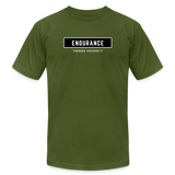 "Endurance Black Rectangle" - Endurance Through Adversity, Unisex Jersey T-Shirt - olive