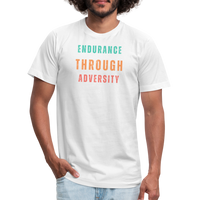 "Endurance Through Adversity" - Unisex Jersey T-Shirt - white
