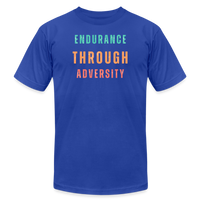 "Endurance Through Adversity" - Unisex Jersey T-Shirt - royal blue