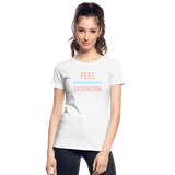 "Inner Satisfaction" - Be Stronger, Women's Premium Organic T-Shirt - white