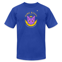 "King Kitty Purple" - FAR OUT Unisex Jersey T-Shirt - royal blue