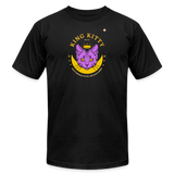 "King Kitty Purple" - FAR OUT Unisex Jersey T-Shirt - black