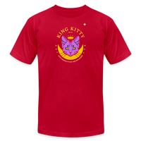 "King Kitty Purple" - FAR OUT Unisex Jersey T-Shirt - red