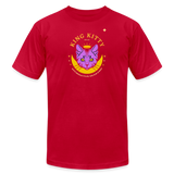 "King Kitty Purple" - FAR OUT Unisex Jersey T-Shirt - red