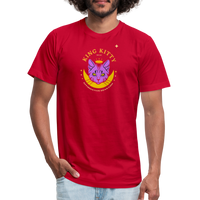 "King Kitty Purple" - FAR OUT Unisex Jersey T-Shirt - red